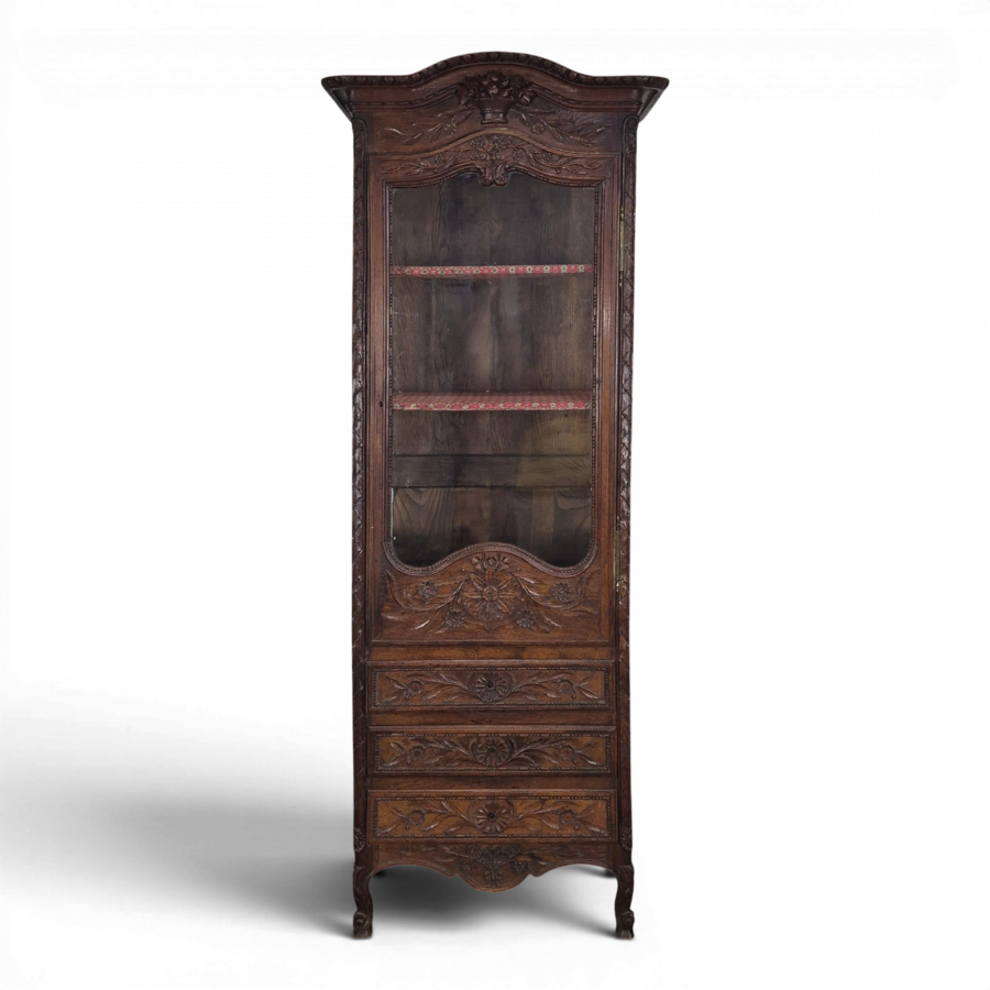 Vitrine commode bonnetière normande du XIXème