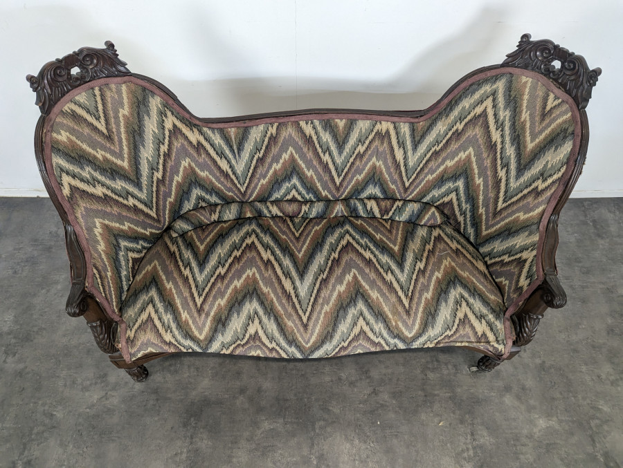 Banquette causeuse en acajou de style Louis Philippe