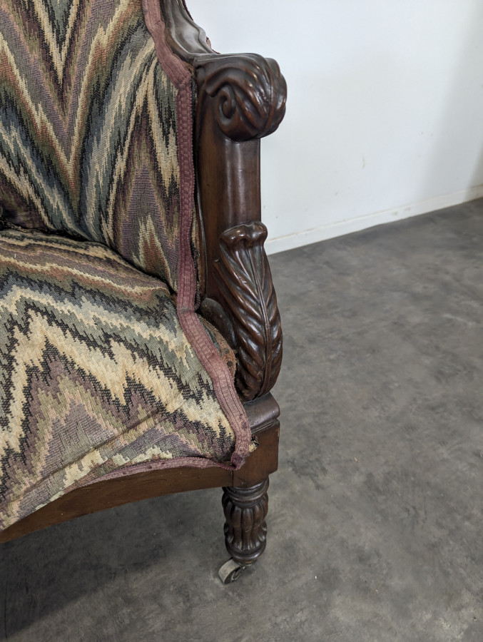 Banquette causeuse en acajou de style Louis Philippe