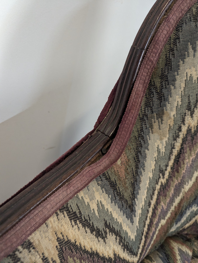 Banquette causeuse en acajou de style Louis Philippe