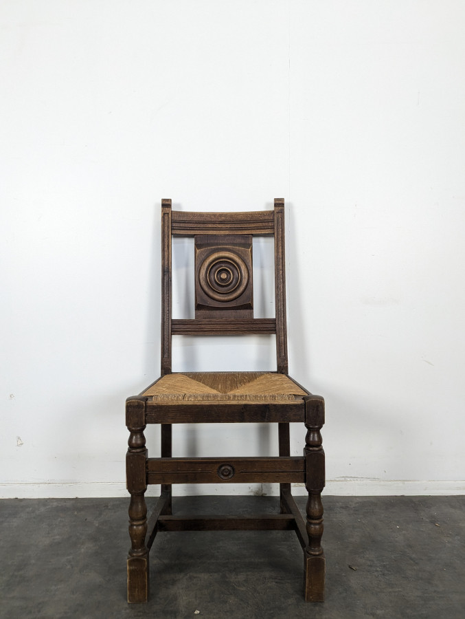 Série de 5 chaises dans l'esprit de Dudouyt