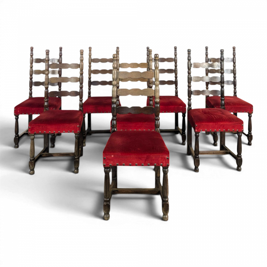 Série de 8 chaises espagnoles