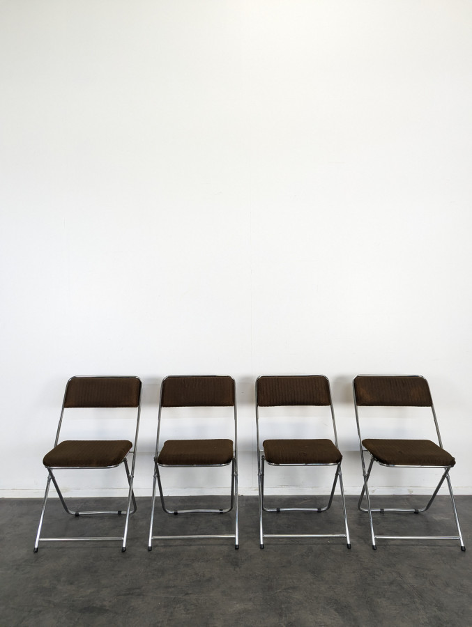 Série 4 chaises pliantes