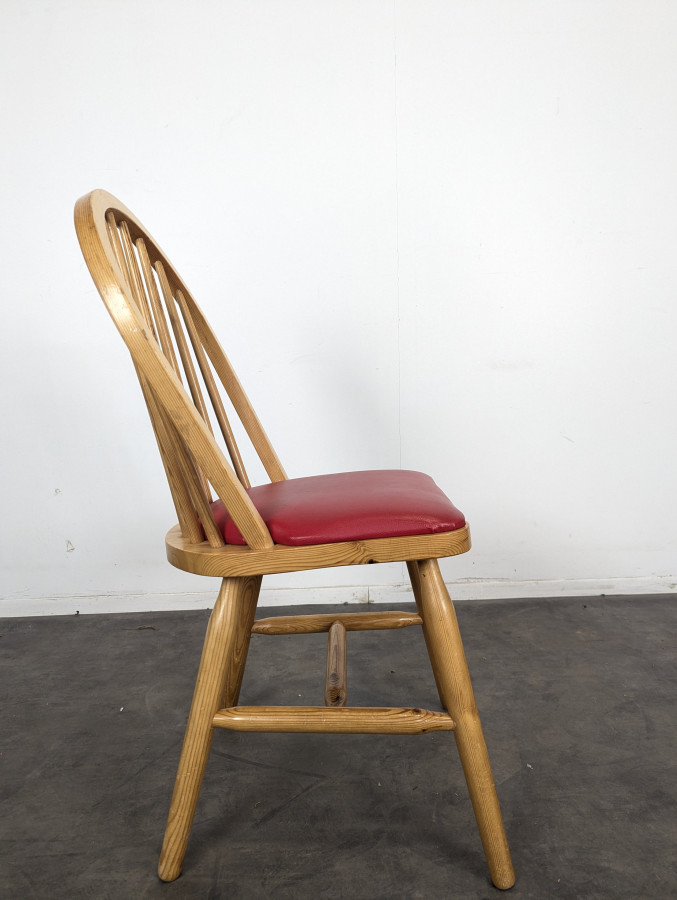 Série de 4 chaises en pin
