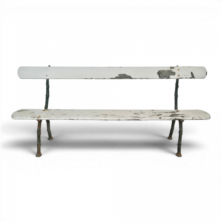 Banc de jardin en fonte modèle branche d'arbre