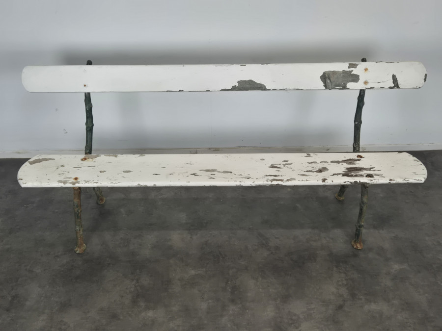 Banc de jardin en fonte modèle branche d'arbre