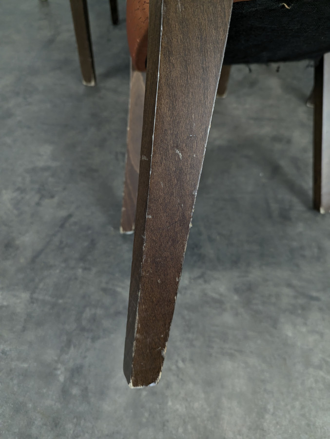 Série de 6 chaises vintage couleur cuivre