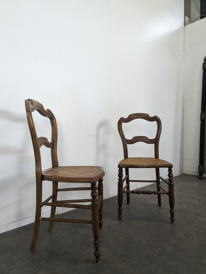 Paire de chaises de chambres fin XIXème