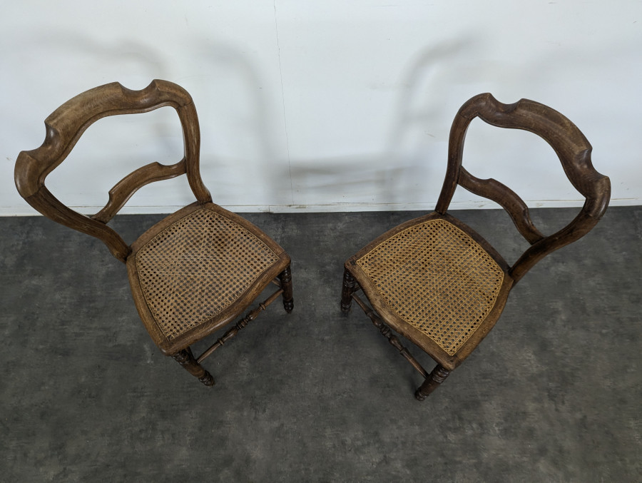 Paire de chaises de chambres fin XIXème