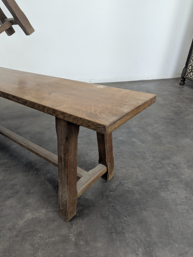 Paire de bancs en chêne massif