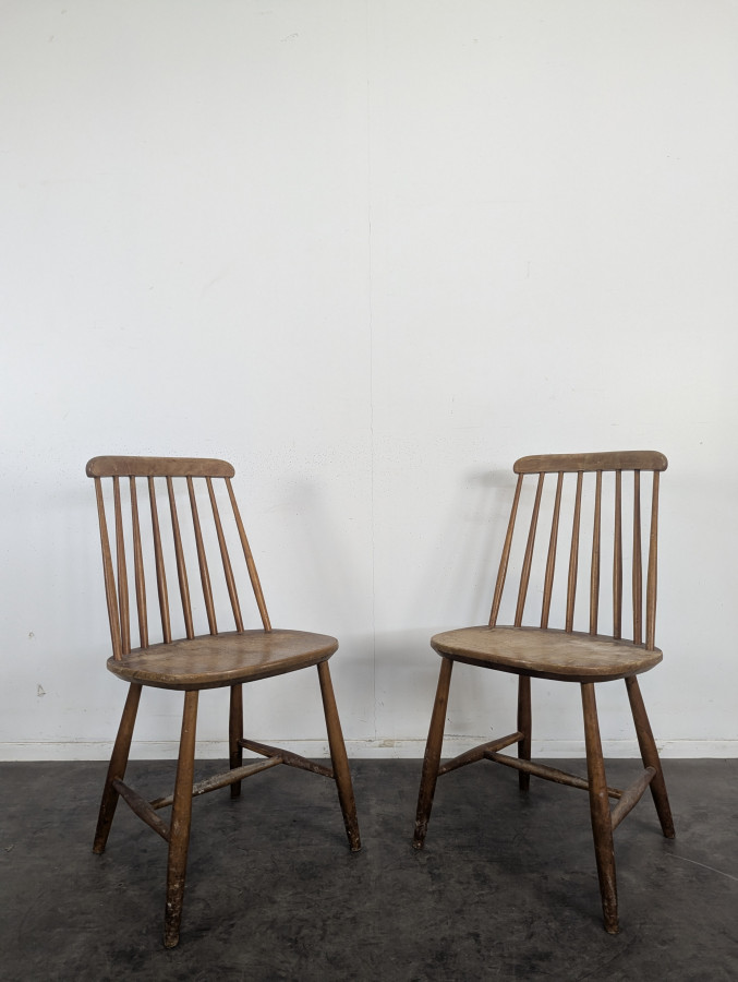 Paire de chaises scandinaves