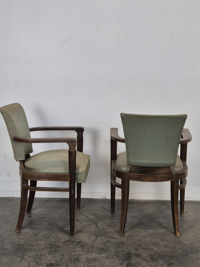 Paire de fauteuils des années 40 dans l'esprit de Pascaud