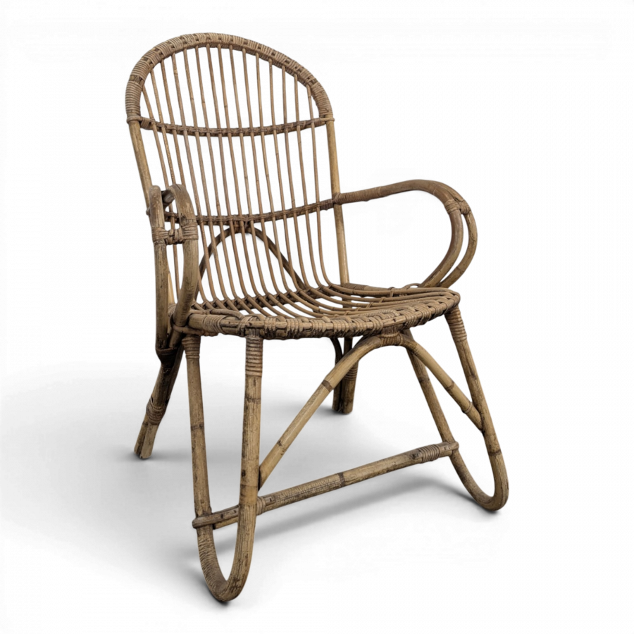 Fauteuil bambou et rotin