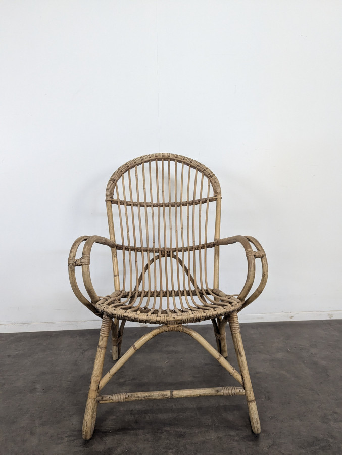 Fauteuil bambou et rotin