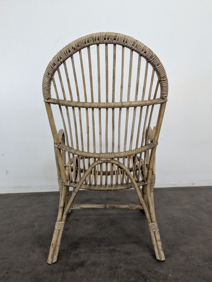 Fauteuil bambou et rotin