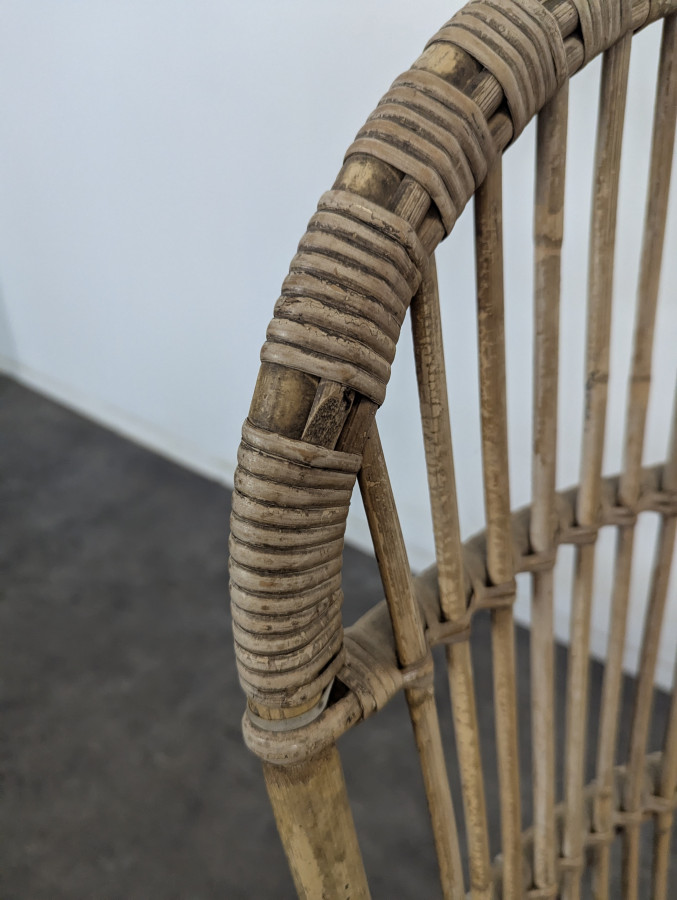 Fauteuil bambou et rotin