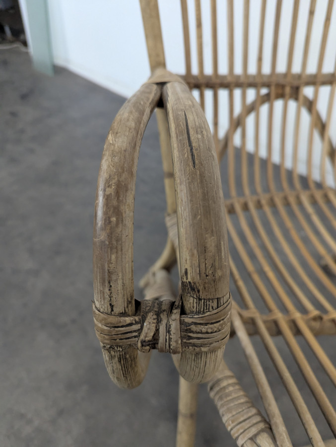 Fauteuil bambou et rotin