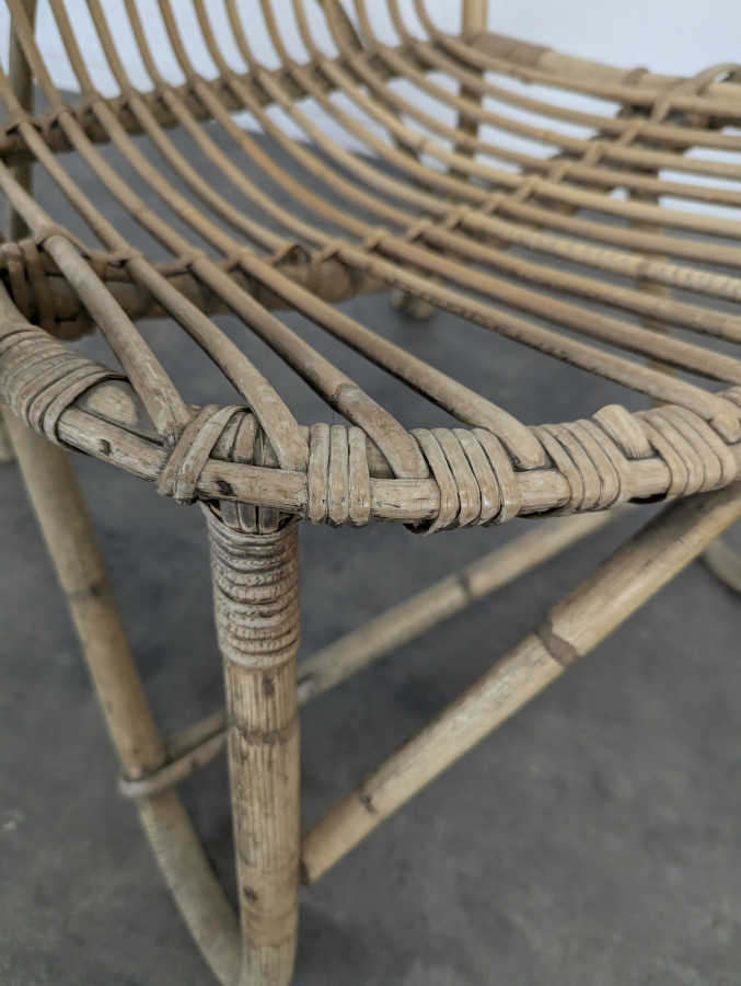 Fauteuil bambou et rotin