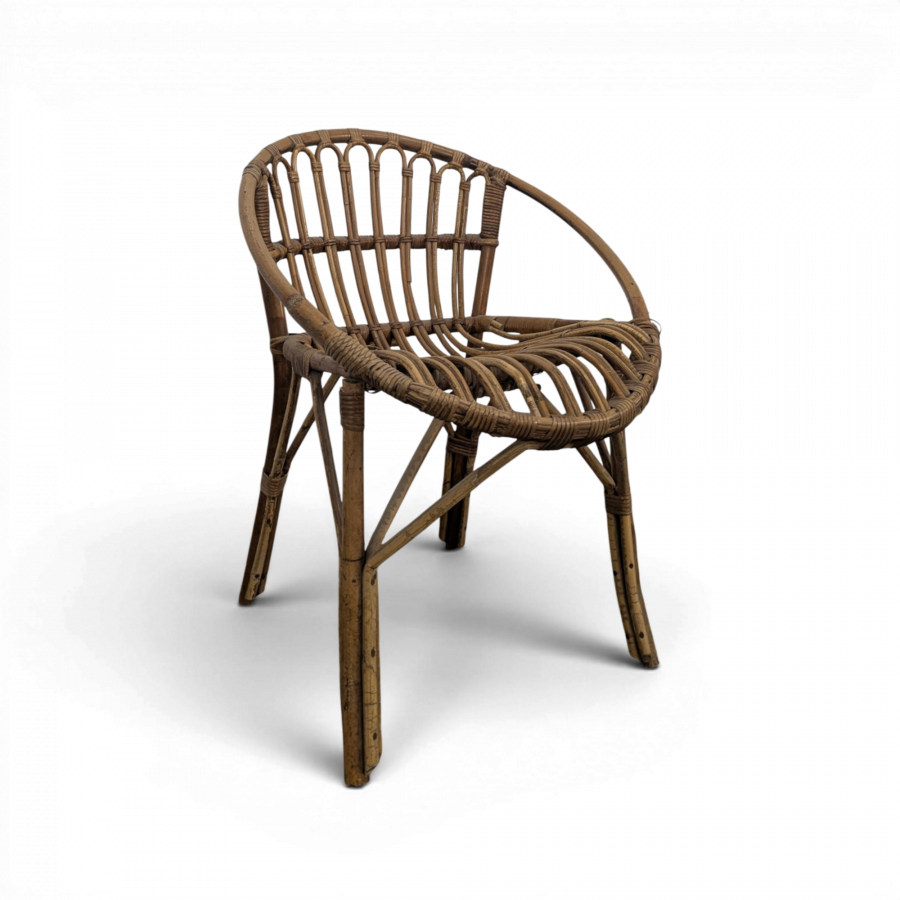 Fauteuil bambou et rotin