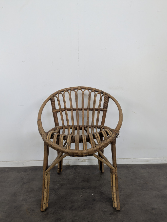 Fauteuil bambou et rotin