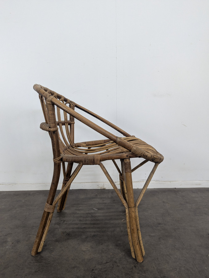 Fauteuil bambou et rotin