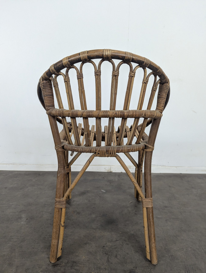 Fauteuil bambou et rotin