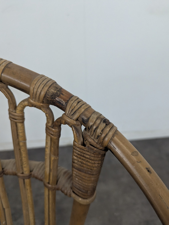 Fauteuil bambou et rotin