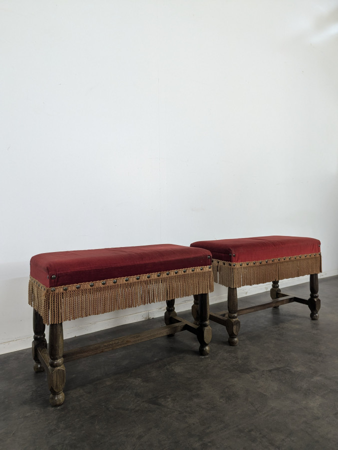 Paire de tabourets ottoman