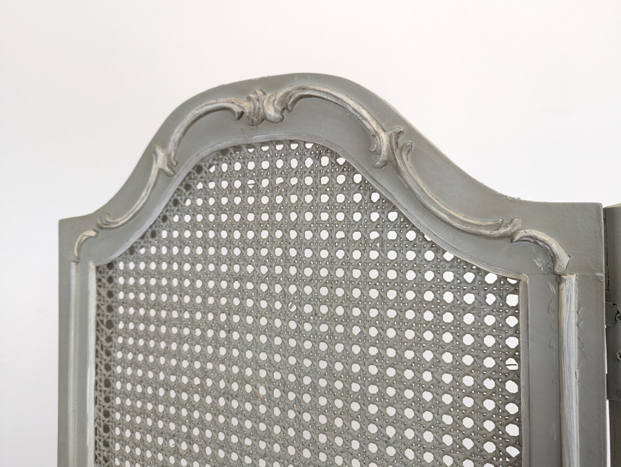 Paravent à canage réchampi de style Louis XVI
