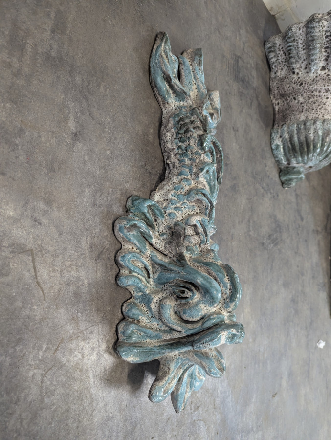 Fontaine en céramique émaillée des années 70