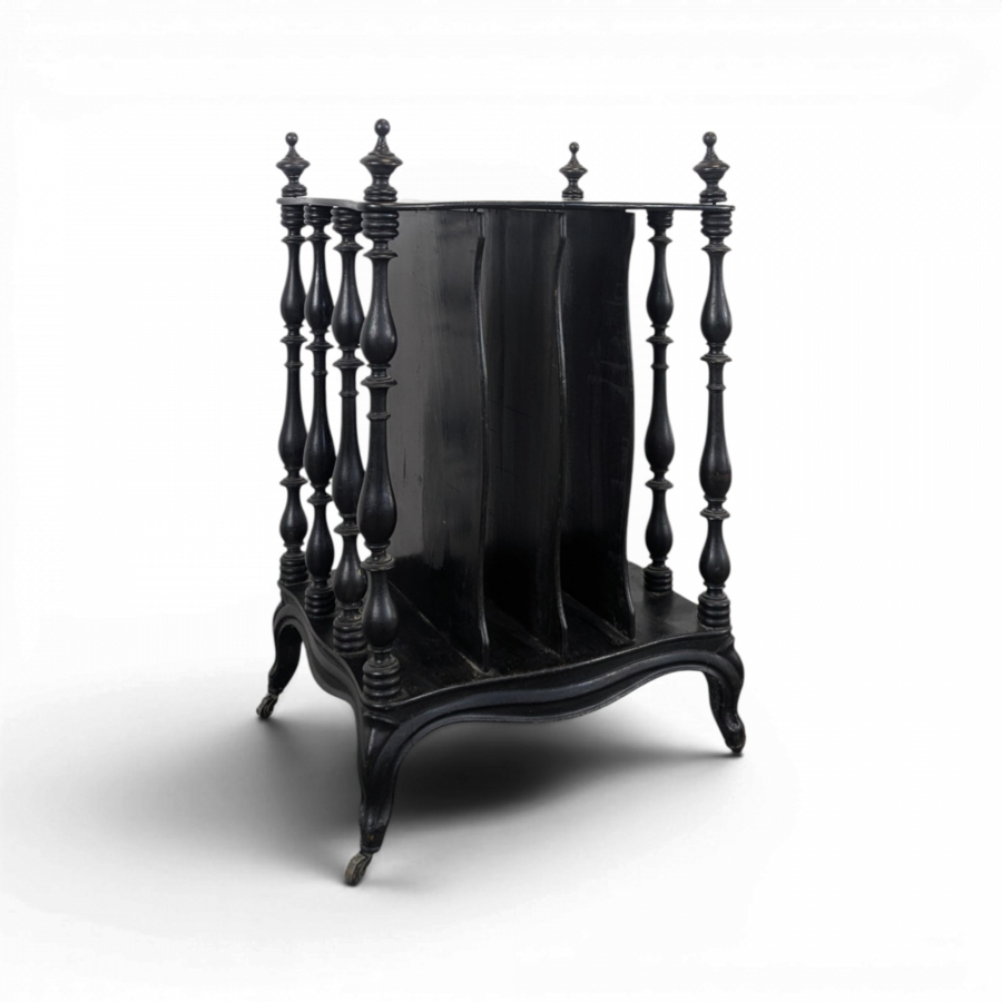 Meuble à partition de musique Napoléon III en bois noirci