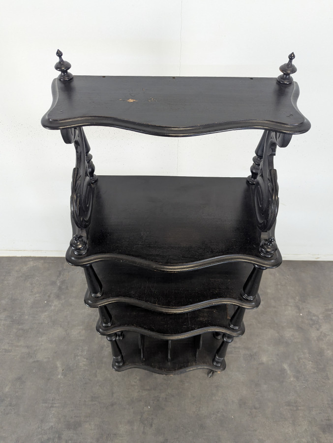 Meuble à partition de musique Napoléon III en bois noirci