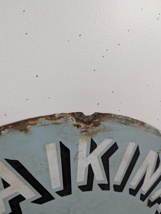 Plaque émaillée ronde Vraikina première marque du monde