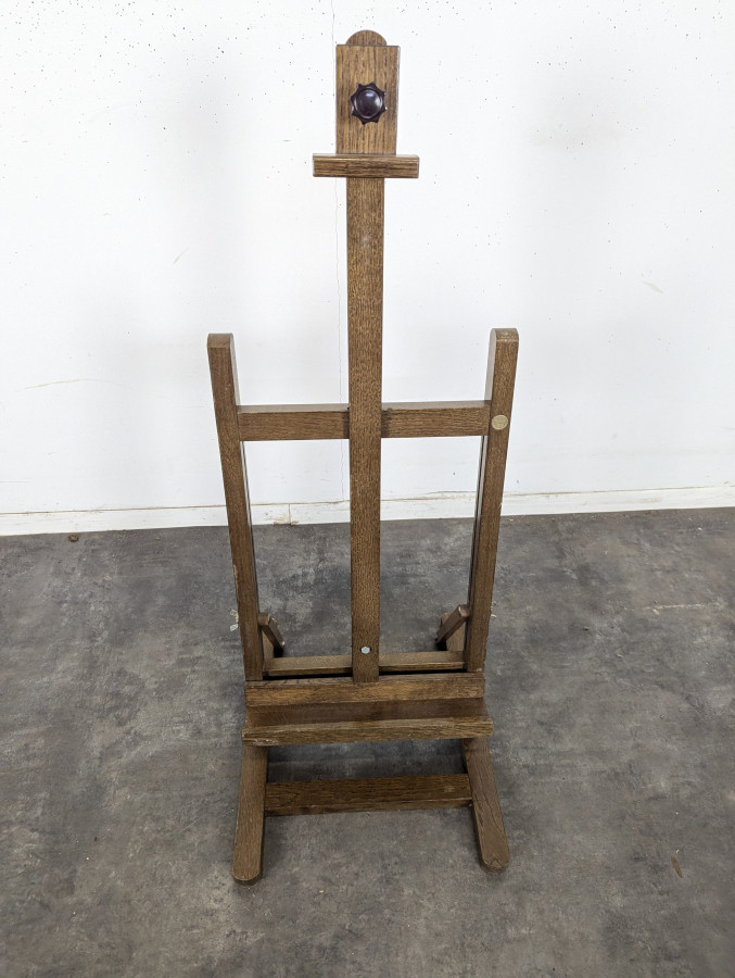 Chevalet de peintre d'atelier en chêne réglable