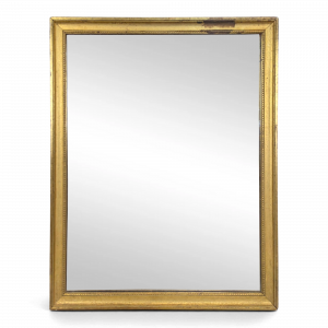 Miroir rectangulaire à cadre en bois doré