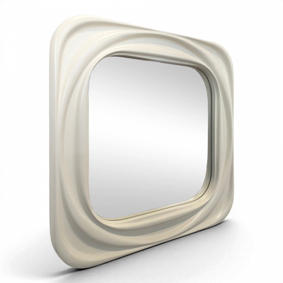 Miroir italien en resine carré années 70