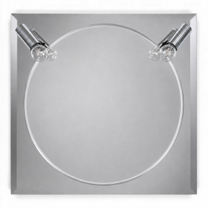 Miroir avec rangements de salle de bain des années 70