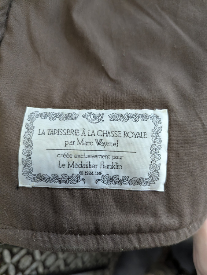 Tapisserie La Chasse Royale de Marc Waymel pour le Médailler Franklin