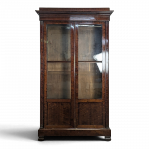 Vitrine Louis-Philippe en acajou à deux portes vitrées
