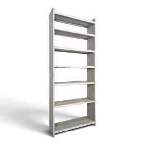 Grande étagère bibliothèque en bois peint blanc