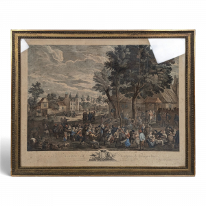 Gravure encadrée Fête flamande d'après Teniers