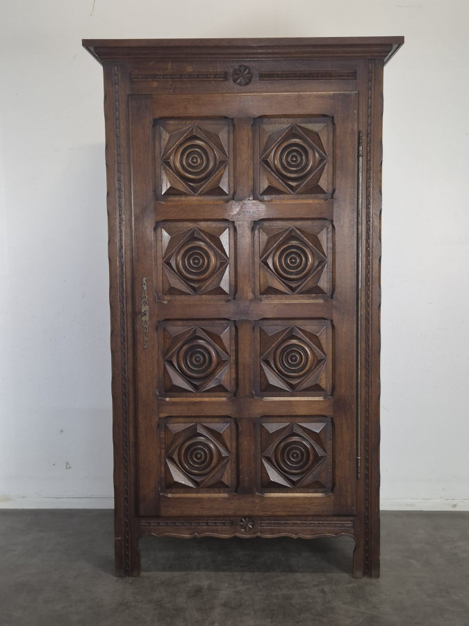 Bonnetière style Charles Dudouyt en chêne