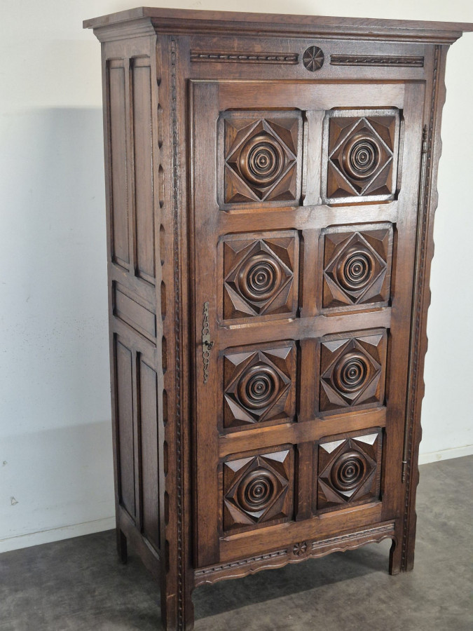 Bonnetière style Charles Dudouyt en chêne