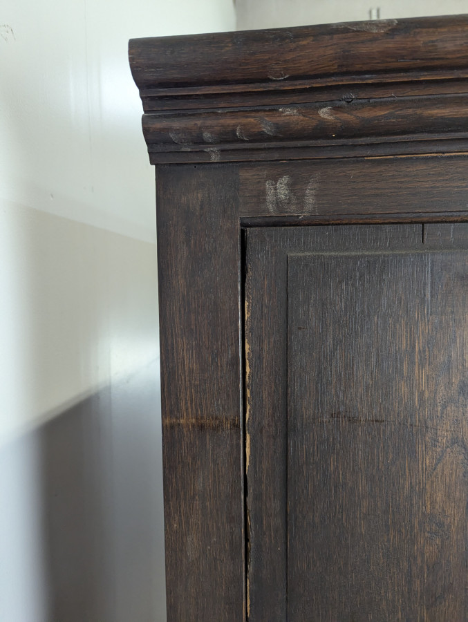 Bonnetière Louis XV en chêne à une porte