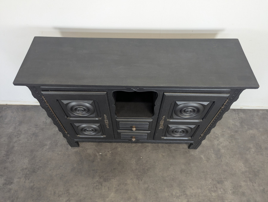 Buffet dans le style de Dudouyt peint en noir