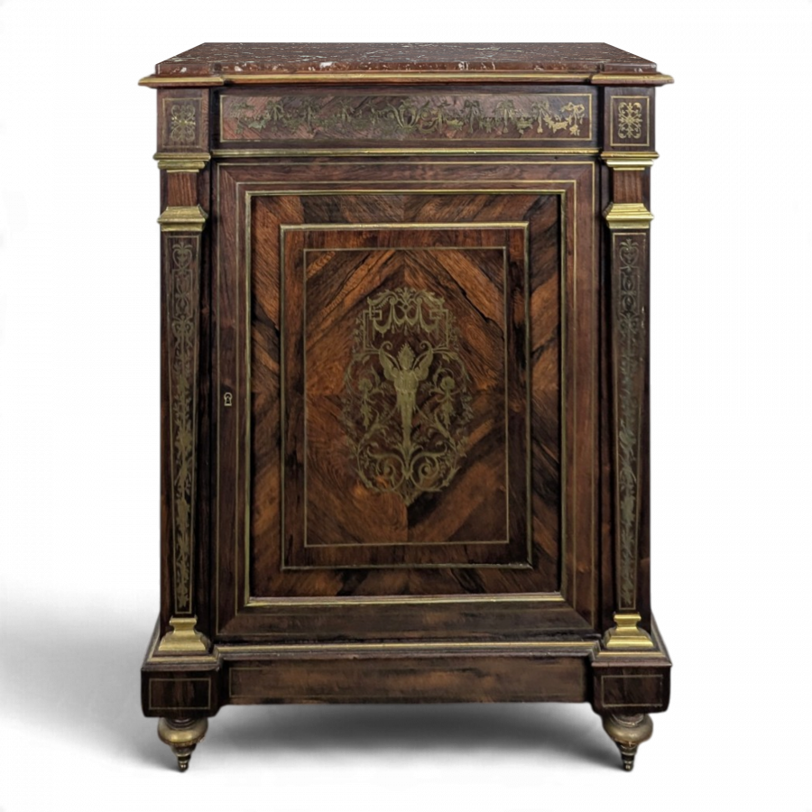 Meuble d'appui Napoléon III en marqueterie Boulle