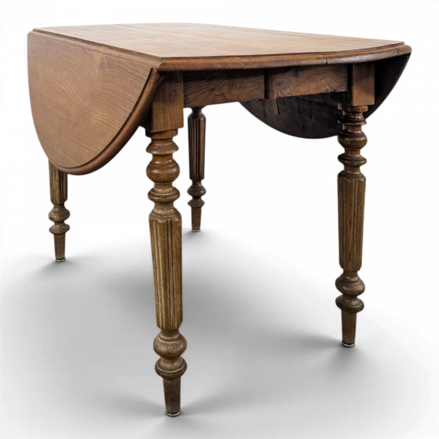 Table à volet à allonges d'époque Louis Philippe