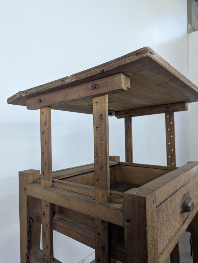 Table de métier bureau escamotable