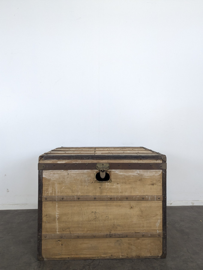 Malle de voyage en bois