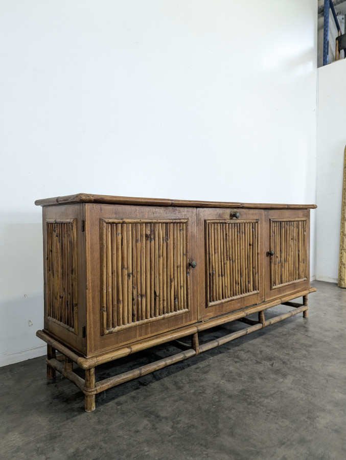 Enfilade en bambou fendu des années 60